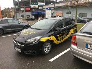 Opel Corsa, Autobeschriftung, Folie auf Auto